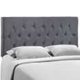thumbnail image 1 of Modern Contemporary Queen Size Headboard, Grey Fabric, 1 of 5