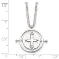 thumbnail image 6 of Auriga Fine Jewelry 925 Sterling Silver E-Coating Movable/Spin Cross w/2in ext. Necklace for Women 18", 6 of 7