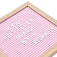 thumbnail image 2 of Pizarra de fieltro Veskaoty de 10 x 10 pulgadas con 294 letras, color rosa, 2 of 6