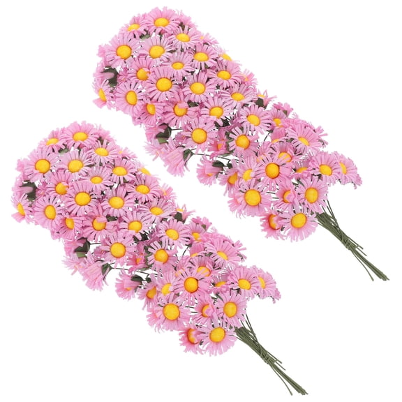 OUNONA 100 Pieces Daisy Flower Picks for Wedding, Festival, Craft, Party Decoration and Floral Arrangements