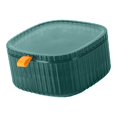 thumbnail image 1 of Caja de almacenamiento de joyas apilable con tapa, transparente, con compartimento pequeño. Verde, 1 of 3