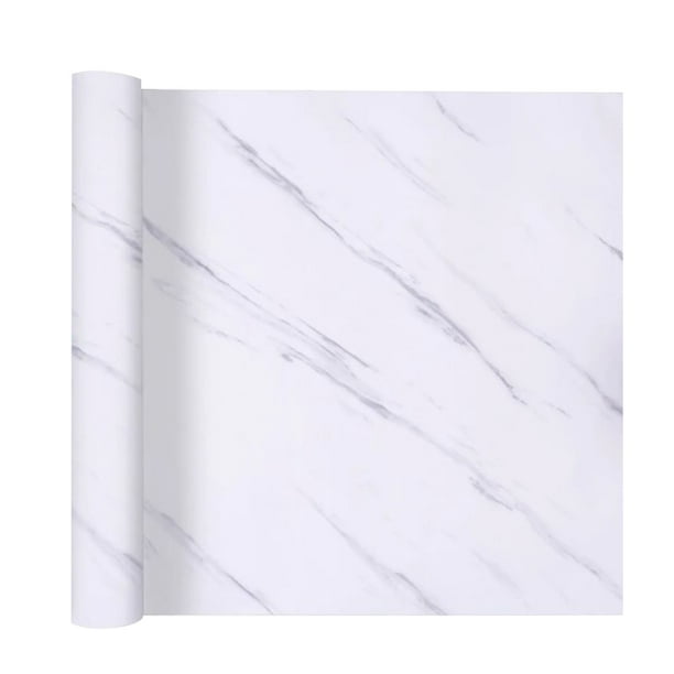 Papel de contacto de mármol,Papel de contacto de mármol Papel de contacto autoadhesivo blanco para restauración de muebles de encimera Papel tapiz grueso Diseño fácil de usar