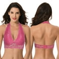 thumbnail image 3 of Curve Muse Plunge Bralette with Floral Lace-2pack-NUDE,HPINK-XL, 3 of 7
