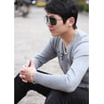 thumbnail image 3 of Men Necklace Minimalist Titanium Steel Role Cable Chain Necklace 19.6'' x 0.39'', 3 of 8