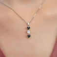 thumbnail image 3 of Gem Stone King 925 Silver and 10K Yellow Gold Lab Grown Diamond Pendant with Chain Mystic Topaz Moissanite (1.63 Cttw), 3 of 3