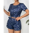 thumbnail image 3 of Ekouaer Women's Pajama Sets Short Sleeve Pjs 2 Piece Top and Shorts Sleepwear Comfy Soft Lounge Sets with Pockets, 3 of 7