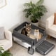 thumbnail image 5 of Bandeja de arena para gatos extraíble y antideslizante para el pie de cama de la caja de arena automática. Gris oscuro, 5 of 9