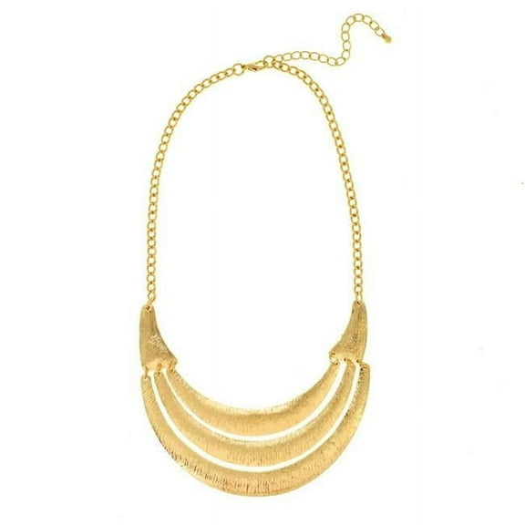 Hammered Three-Panel Necklace