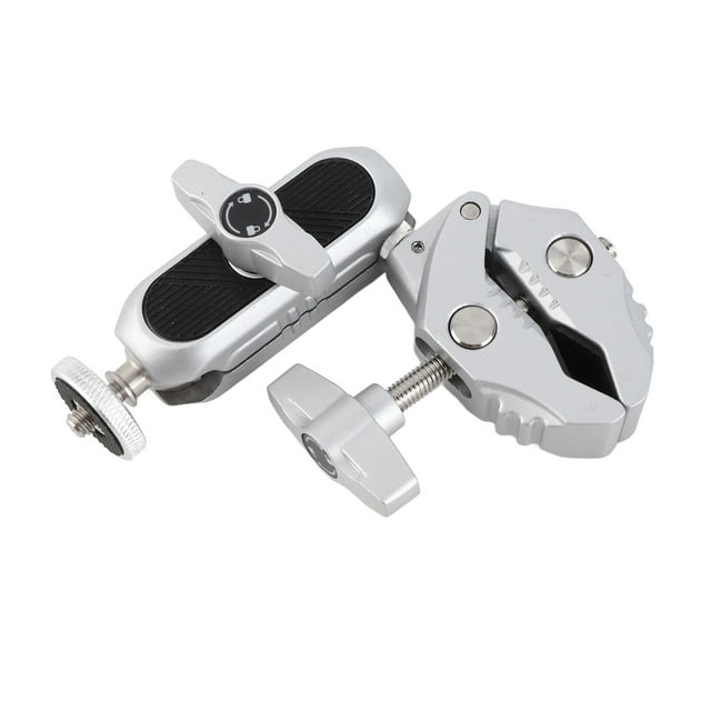 Aluminum Alloy Action Camera Bike Mount, Camera Mounts Clamp Mount Handlebar Adapter Mount 1.5kg Load Capacity with Dual 360Rotatable Ball Head with Adapter