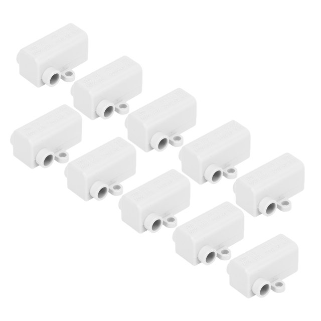 Quick Wiring Cable Connector, Splitter Wire Connector Flame Retardant Shell High Power Brass Conductor 400V 60A 10pcs For Switch