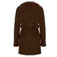 thumbnail image 4 of DuoJiaJ Soft Fleece Bathrobe For Cozy Warm Kimono Robe With Shawl Collar Home Loungewear Sleepwear Womens Sleepwear Brown S, 4 of 4