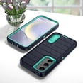 thumbnail image 5 of AUshell for Samsung Galaxy S24 Plus Case (6.7" 2024) with Foldable Kickstand, Anti-slip Tri-layer Rugged PC Frame/Back Silicone Shell Heavy Duty Protective Military-grade Shockproof, Darkblue/Mint, 5 of 8