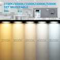 thumbnail image 2 of TORCHSTAR 12-Pack 6" Gimbal LED Recessed Light with J-Box Dimmable Air Tight, 2700K/3000K/3500K/4000K/5000K 5 Color Temperature Selectable, 2 of 7
