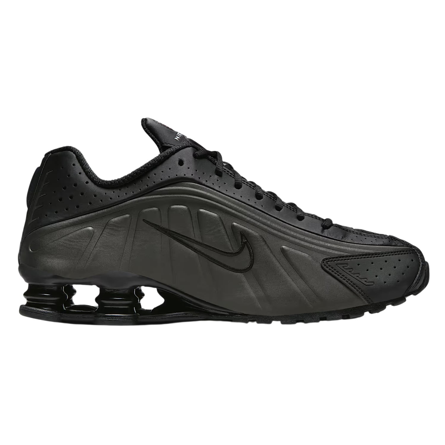 Men's Nike Shox R4 Black/Black-Black (HQ1988 001) - 10
