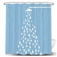 thumbnail image 3 of Blue and White Shower Curtain, Funny Modern Abstract Polka Dot Fabric Shower Curtains Set for Kids Boys Girls Bathroom Decorative, Cute Fun Simple Restroom Decor Accessories with Hooks 72X84 Inch, 3 of 7