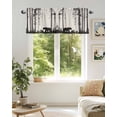 thumbnail image 5 of Valance Curtains for Windows Black Bears Trees Forest Kitchen Curtians Window Treatment Silhouette Art Topper Curtain Rod Pocket Valances for Kitchen Bathroom Living Room 42x18in, 5 of 9