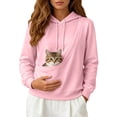 thumbnail image 5 of Unisex Oversized Fit Cat Hoodie with Pouch Pet Hoodies Kangaroo Pocket Dog Pullover Sweatshirt, 5 of 8
