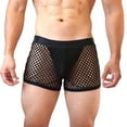 thumbnail image 3 of ZQUUVOU Men's Boxer Briefs Mesh Solid Color Fitness Breathable Underwear (Black,XL), 3 of 4