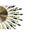 thumbnail image 2 of Wall Clock in Decorative Sunburst Shape in Openwork Metal, 2 of 2