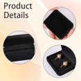 thumbnail image 4 of 2 pc 2 Pcs Velvet Cufflink Box Black Flocking Storage Gift Box Jewelry Display Box for Engagement Birthday Anniversary 2.99×2.4inch, 4 of 7