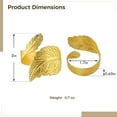 thumbnail image 4 of 12-Pack Napkin Rings, Golden Leaf Napkin Rings, Leaf-shaped Elegant Napkin Rings, for Table Setting Parties, Weddings, Christmas, Easter, Thanksgiving, Gifts for Housewarming, 4 of 5