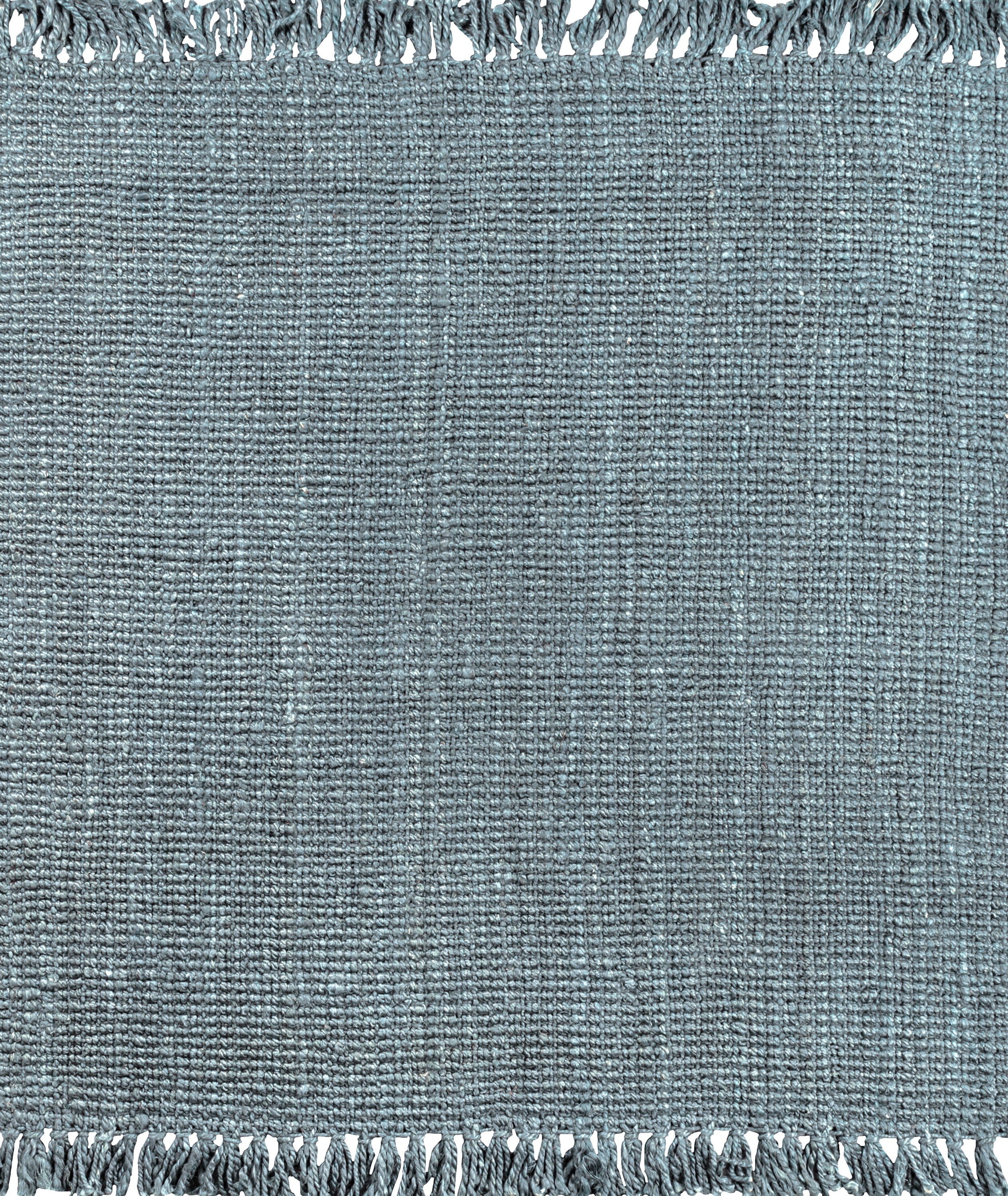 JONATHAN Y NATURAL FIBER 8' Square Area Rug, Pata Hand Woven Chunky Jute with Fringe - Light Blue/Gray, NRF103B-8SQ