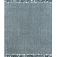 thumbnail image 3 of JONATHAN Y NATURAL FIBER 5' Square Area Rug, Pata Hand Woven Chunky Jute with Fringe - Light Blue/Gray, NRF103B-5SQ, 3 of 6