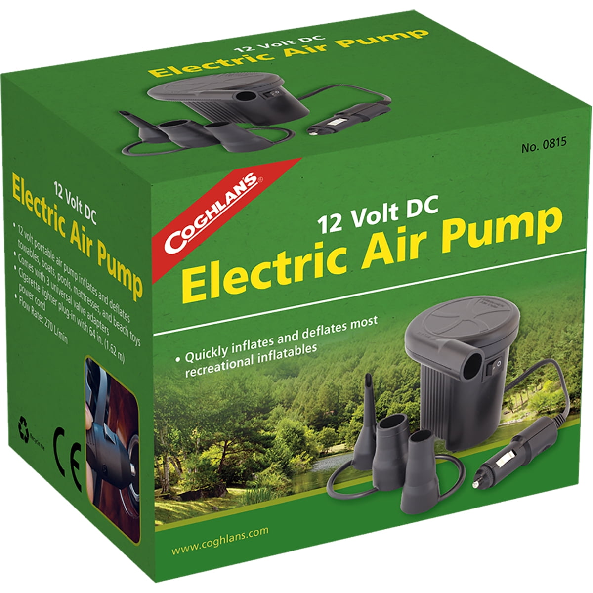 Coghlan's 12V DC Electric Air Pump, Camping Inflatable Bed Mattress