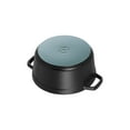 thumbnail image 6 of Staub Cast Iron 13.25-qt Round Cocotte - Matte Black, 6 of 9