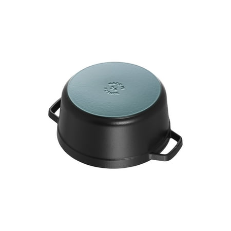 Staub - Cast Iron 13.25-qt Round Cocotte - Black Matte