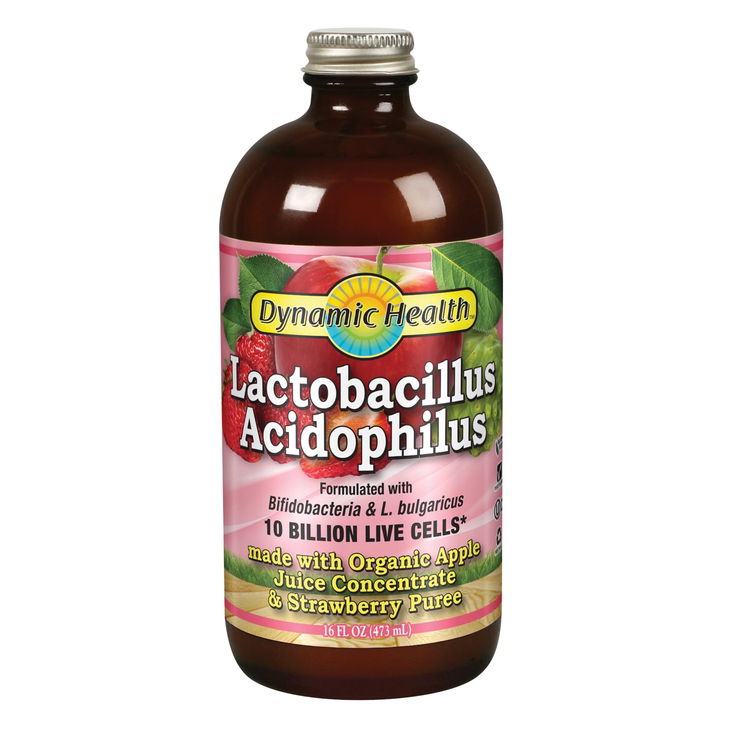 Dynamic Health Lactobacillus Acidophilus, Apple Strawberry Probiotic