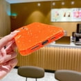 thumbnail image 6 of Compatible with iPhone 14 Pro Max Case 6.7 inch, Cute Glitter Bling Slim Bumper Shockproof Sparkly Soft Phone Case for Women Girls (Orange), 6 of 14