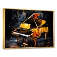 thumbnail image 2 of Designart "Jazzed Keys Of The Black Piano" Music Floater Framed Canvas Art Print, 2 of 5