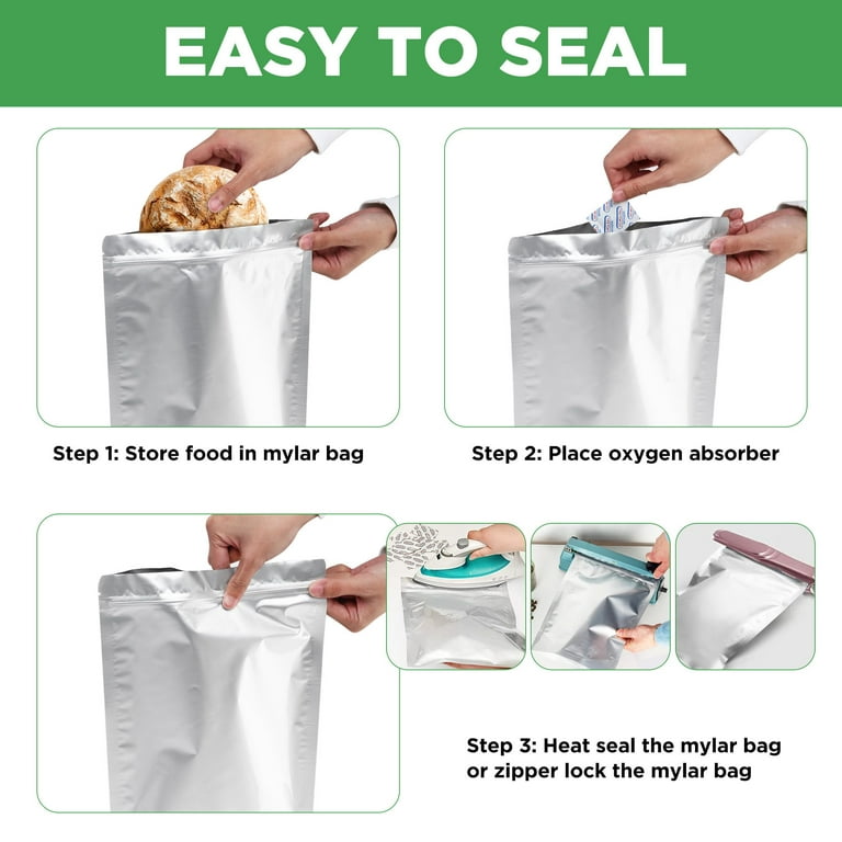 7 x 8.7 x 1.8 mil Green Eco-Friendly Poly Ziplock Bags