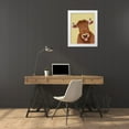 thumbnail image 3 of Fab Funky 15x18 White Modern Wood Framed Museum Art Print Titled - Funny Farm Cow 2, 3 of 4