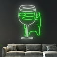 thumbnail image 4 of Handmadetneonsign Frog Wine Glass Neon Light, Frog Wine Glasses Led Light, Toad Led Sign, Wine Bar, 4 of 5