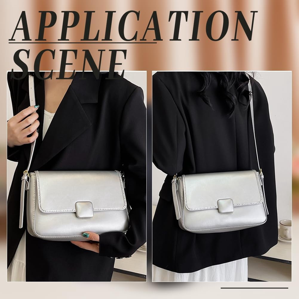 PU Leather Crossbody Bag Making Kit Shoulder Bag Sewing Set for Women Handicraft Bag Making Craft Handmade Handbag Sewing Making Materials for Purse Making Supplies Gray Gray DIY