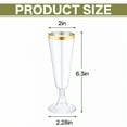thumbnail image 7 of ACDANC 12Pcs Champagne Flutes Plastic 5 oz Open-Form Cup Plastic Wine Glasses with Stem Martini Glasses for Party Wedding Decoration Mix2, 7 of 7