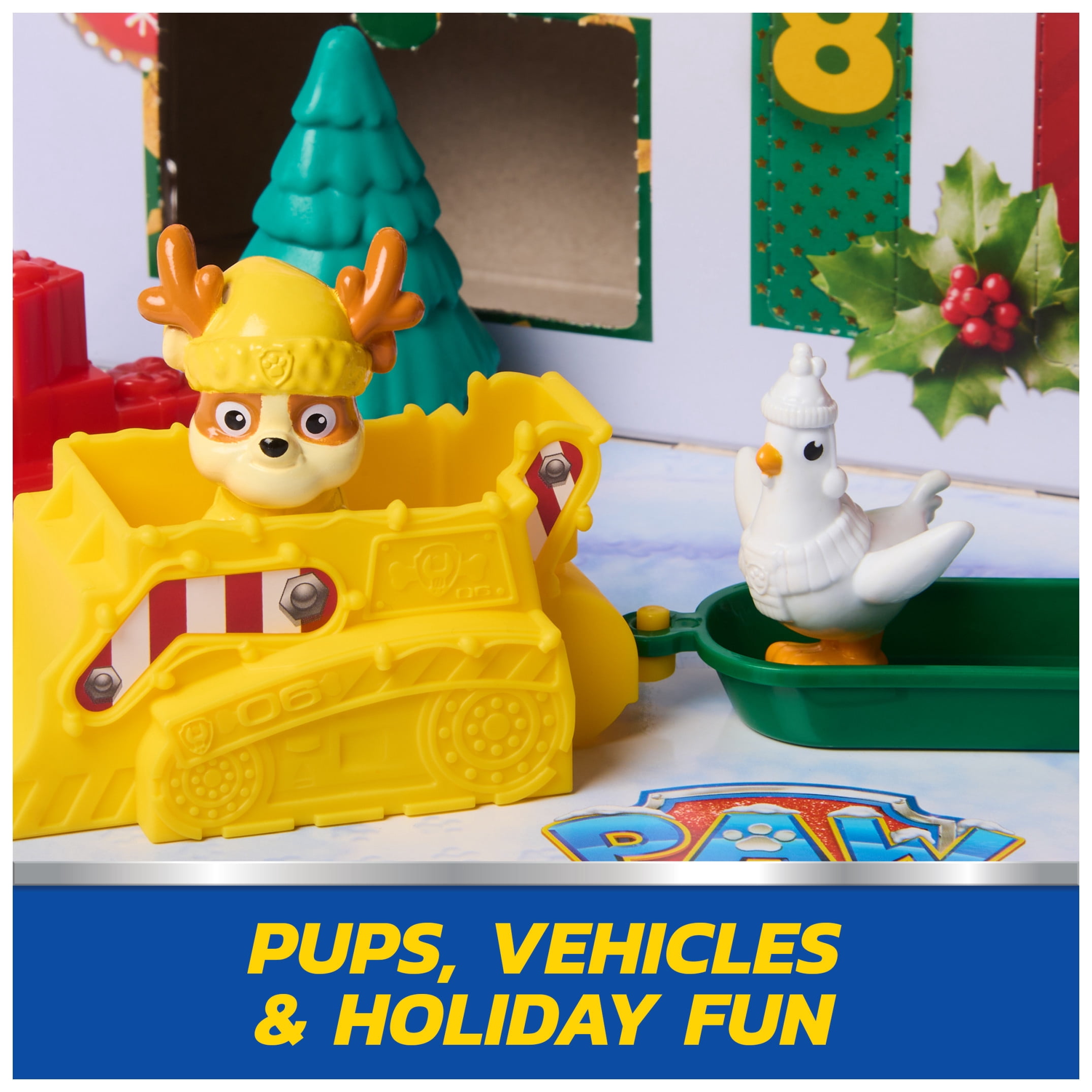 PAW Patrol Holiday Rescue Advent Calendar with Surprise Toys and Festive Accessories