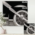 thumbnail image 3 of Designart 'Travel by Air Grey Plane' Vintage Transportation Premium Canvas Wall Art, 3 of 3