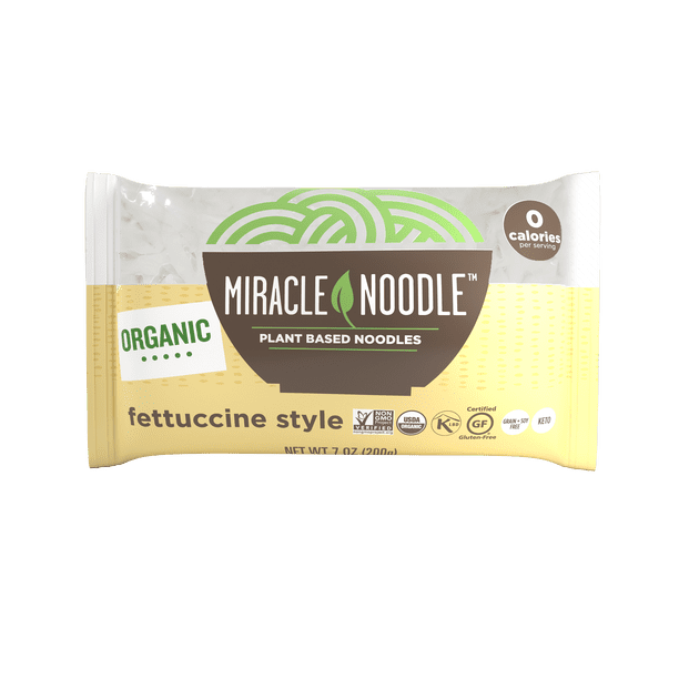 Miracle Noodle Organic Shirataki Fettuccine Shirataki Pasta, 7 oz