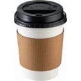 thumbnail image 4 of GUSTO 12 oz White Disposable Coffee Cups with Lids & Sleeves, Paper Hot Cups for Coffee & Tea, To Go Cups, 100 Count, 4 of 8