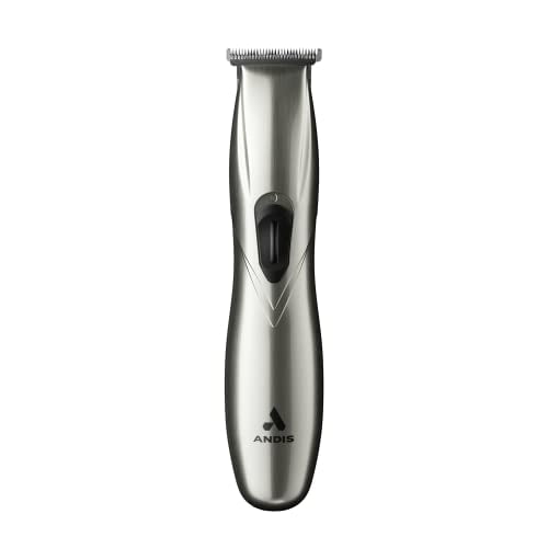 Andis 32810 Slimline Pro Tondeuse à Barbe à Cordon/sans Fil, Tondeuse à Lame en T au Lithium-Ion, Lame en T à Coupe Près du Corps à Écart Zéro, Chrome