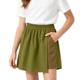 thumbnail image 2 of Teylalorva Kids Girls Skort with Pockets Classic Fit Quick Dry Summer Casual Active Skort Green Size 4, 2 of 9