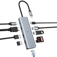thumbnail image 1 of Hub USB C Tymyp10 Plata 4K HDMI y LAN RJ45 para Mac Pro/Air y Windows Surface Pro 7, 1 of 7