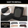thumbnail image 4 of Eurhowing 4-Piece Velvet Sectional Sofa Covers for L-Shaped Chaise Lounge Couches, Stretch Soft Non-Slip Separate Slipcovers, 3 Seater & 1 Chaise Protectors, Black, 4 of 8