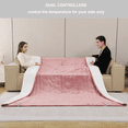 thumbnail image 2 of Dowin Pink Heated Blanket Queen Size - Electric Blankets with Dual Control, 5 Heating Levels, 10 Hrs Auto Off, Sherpa Flannel Warming Blanket for Bed, Machine Washable, 84×90", 2 of 7
