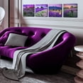 thumbnail image 4 of Purple Lavender Pictures Purple Bathroom Wall Decor Nature Mountain Purple Landscape Wall Art for Living Room France Provence Canvas Painting Flower Scenery Poster Bedroom Home Decorations 12x12" 4Pcs, 4 of 6