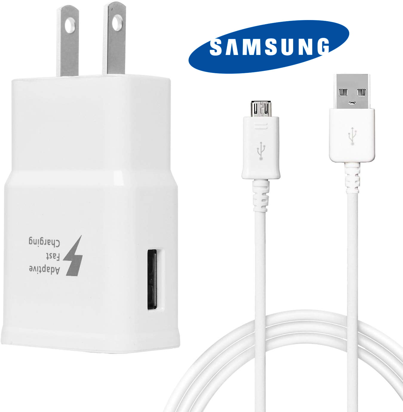 US Retail Packing Kit With EZ TIP Fast Car Charger Official OEM Samsung Adaptive Fast Charging Charger for Galaxy S6/S7/S8/S9/Edge/+/Note5/Note8 C TYPE Adapter