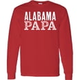 thumbnail image 3 of Inktastic Alabama Papa Distressed White Text Long Sleeve T-Shirt, 3 of 5